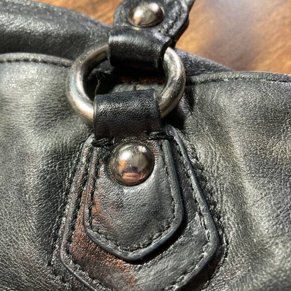 Coach Poppy Black Leather Messenger Bag with Crossbody Strap - Picture 12 of 12